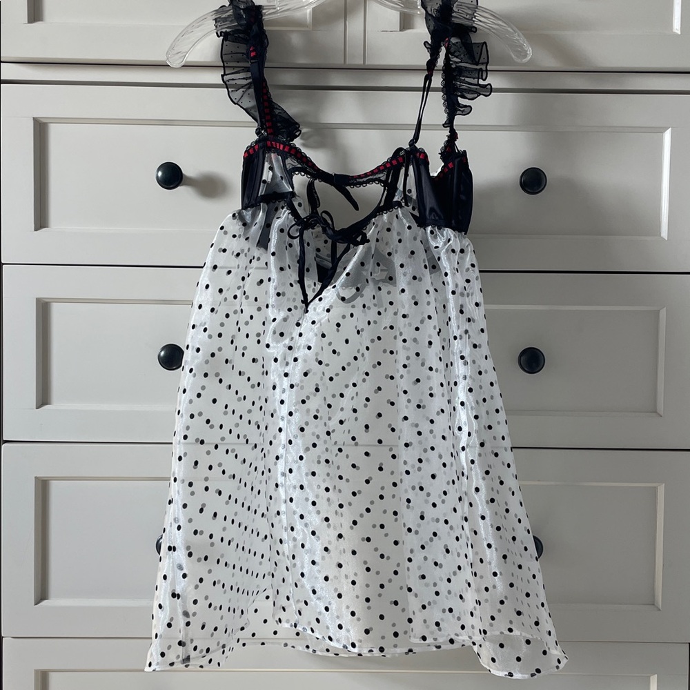 For Love & Lemons x Victoria’s Secret Women’s Romantic Lace Bodice Slip Dress -M - Picture 4 of 10